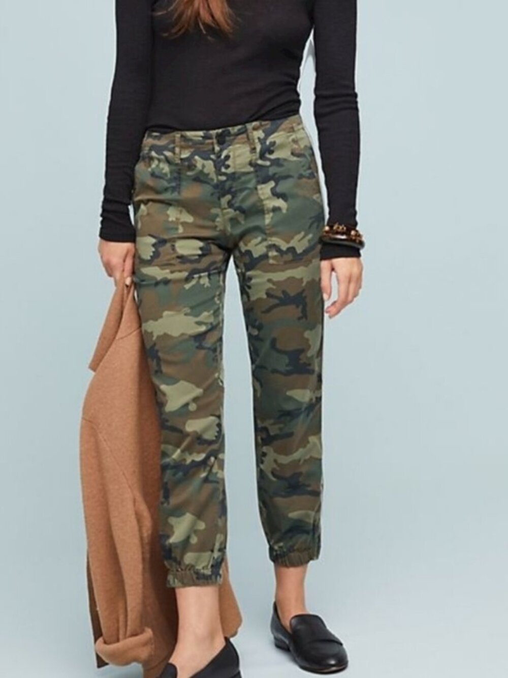 Sanctuary Stretchy Camo Joggers with Zipper Cuff